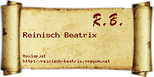 Reinisch Beatrix névjegykártya